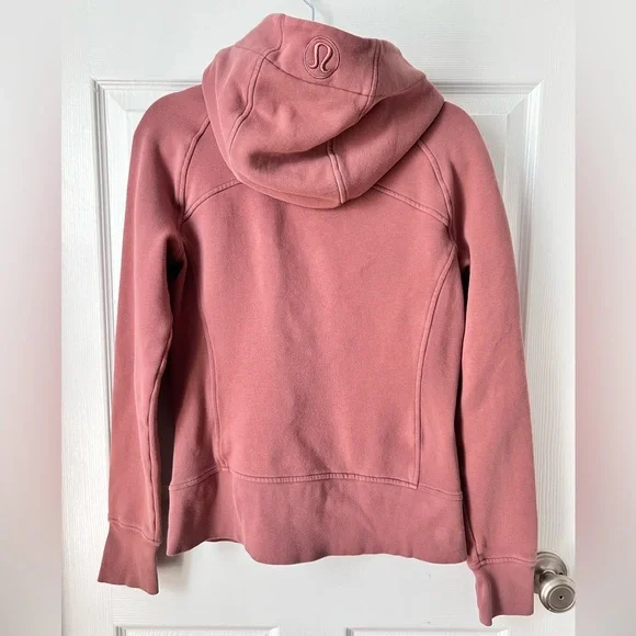 Lululemon Scuba Hoodie *Light Cotton Fleece- Heathered Brier Rose/ Size 8 - Picture 5 of 9